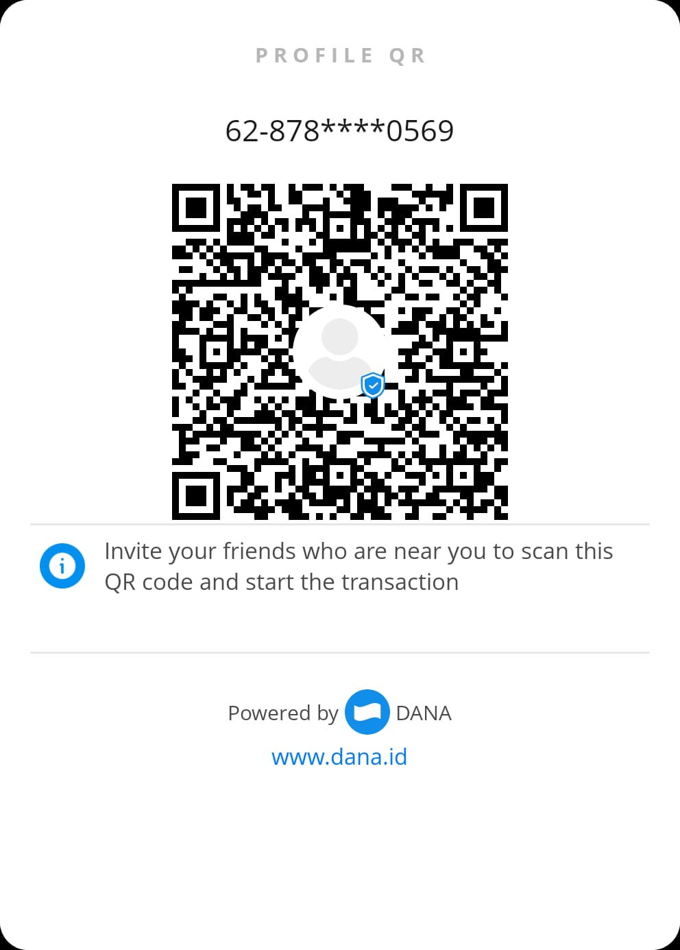 QR DANA — scan untuk bayar Rp25.000